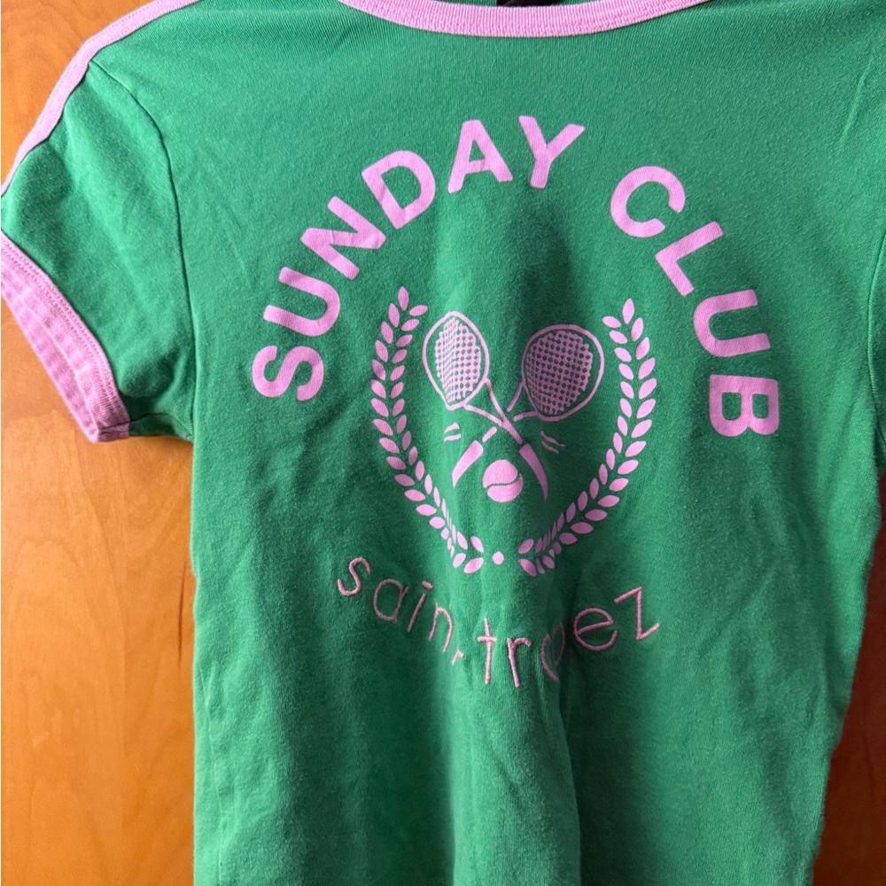 Urban Outfitters Sunday Club Green Tee-Used